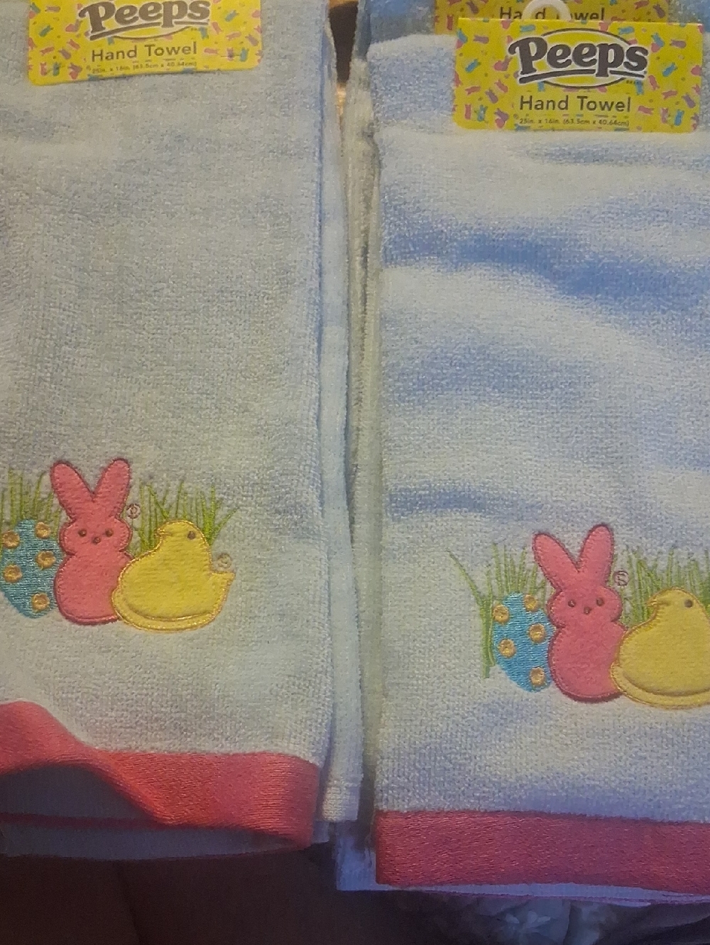 Peeps Blue Easter Hand Towels - Set of 4